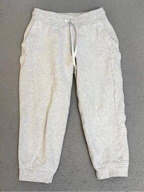 Lulu Scuba High-Rise Jogger Fleece 28" Heathered Core Ultra Light Grey sz 20